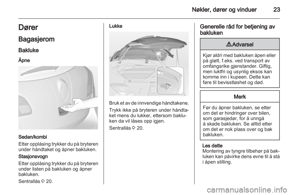 OPEL ASTRA J 2011  Instruksjonsbok 
