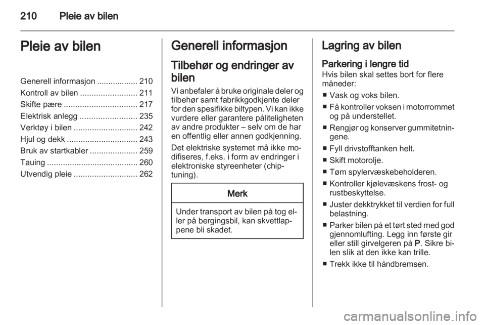OPEL ASTRA J 2013  Instruksjonsbok 