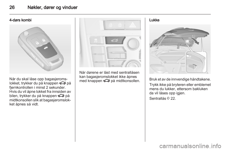 OPEL ASTRA J 2013  Instruksjonsbok 