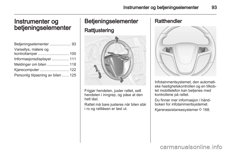 OPEL ASTRA J 2013  Instruksjonsbok 