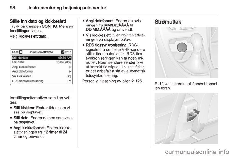 OPEL ASTRA J 2013  Instruksjonsbok 