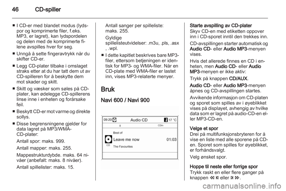 OPEL ASTRA J 2013.5  Brukerhåndbok for infotainmentsystem 
