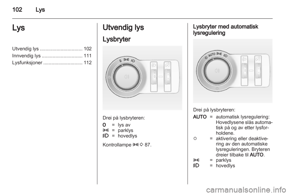 OPEL CASCADA 2013.5  Instruksjonsbok 