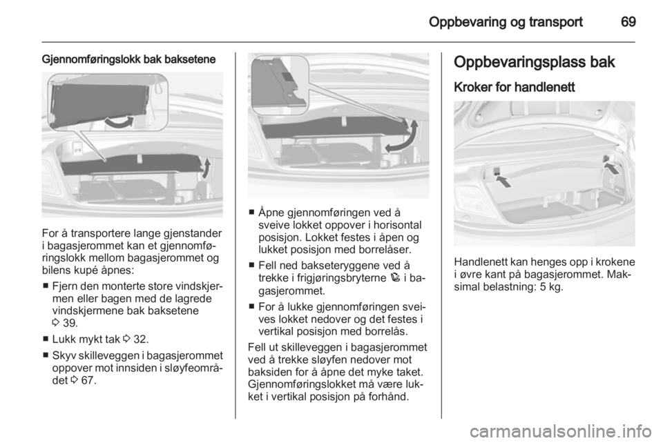 OPEL CASCADA 2013.5  Instruksjonsbok 