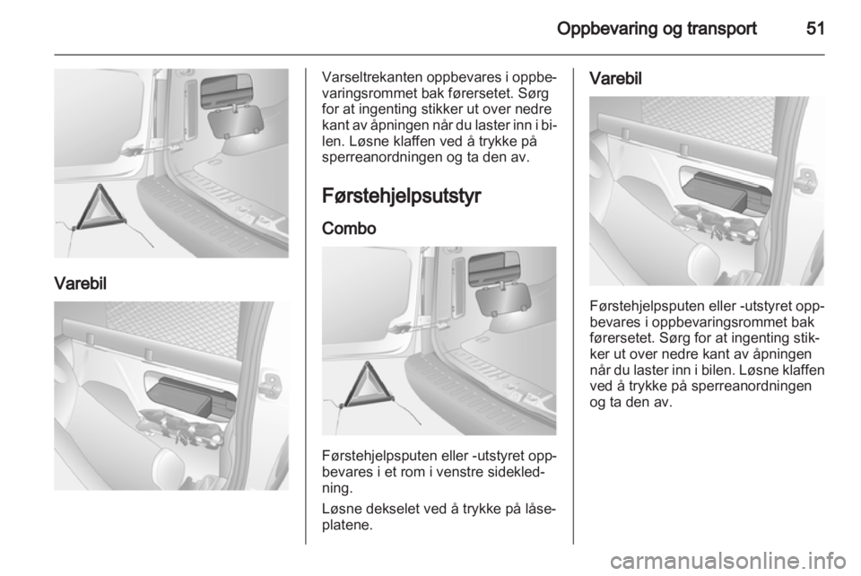 OPEL COMBO 2011.5  Instruksjonsbok 