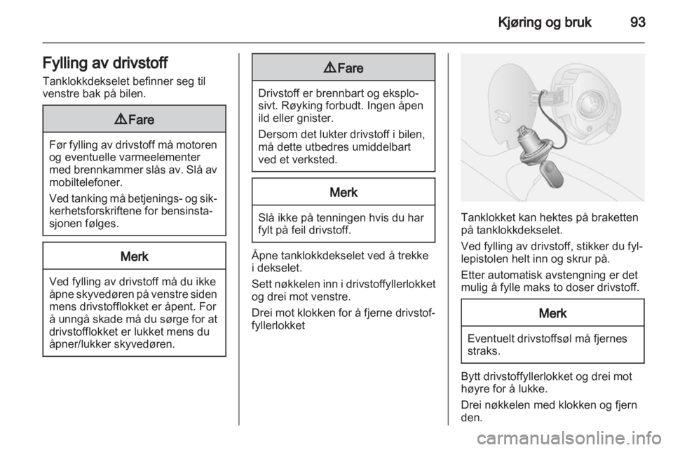OPEL COMBO D 2012  Instruksjonsbok 