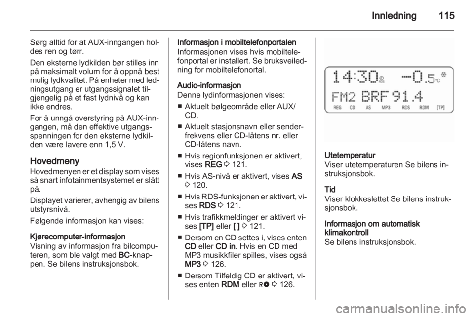 OPEL CORSA 2010.5  Brukerhåndbok for infotainmentsystem 