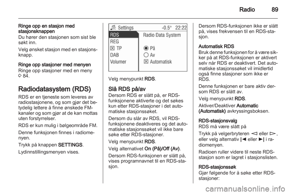 OPEL CORSA 2010.5  Brukerhåndbok for infotainmentsystem 