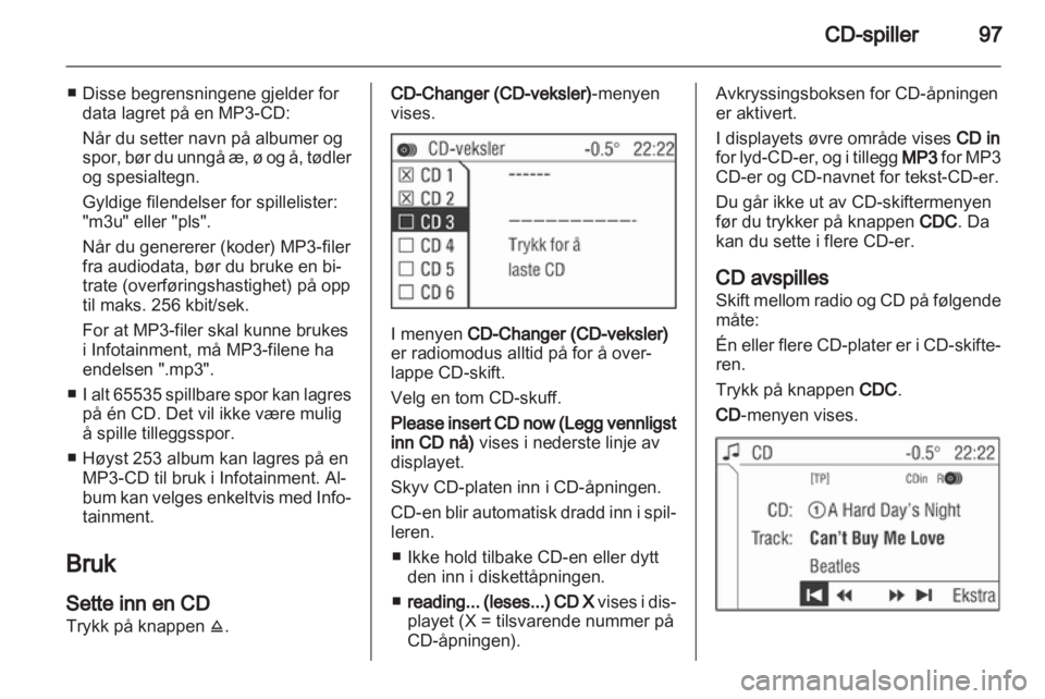 OPEL CORSA 2010.5  Brukerhåndbok for infotainmentsystem 