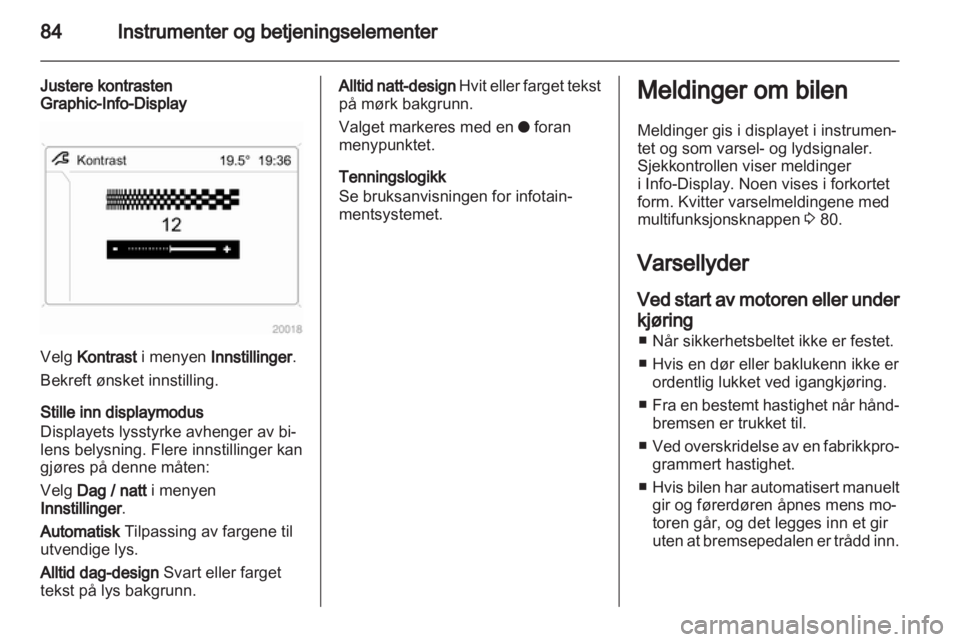 OPEL CORSA 2011  Instruksjonsbok 