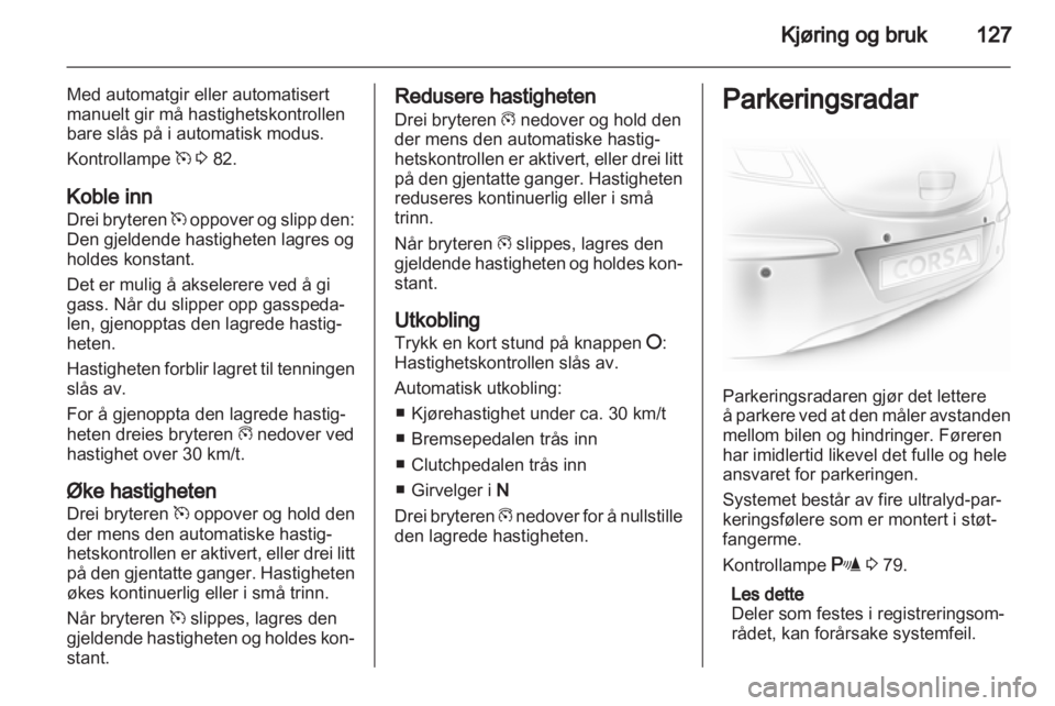 OPEL CORSA 2011.5  Instruksjonsbok 