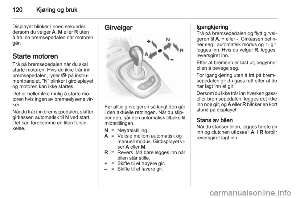 OPEL CORSA 2012  Instruksjonsbok 