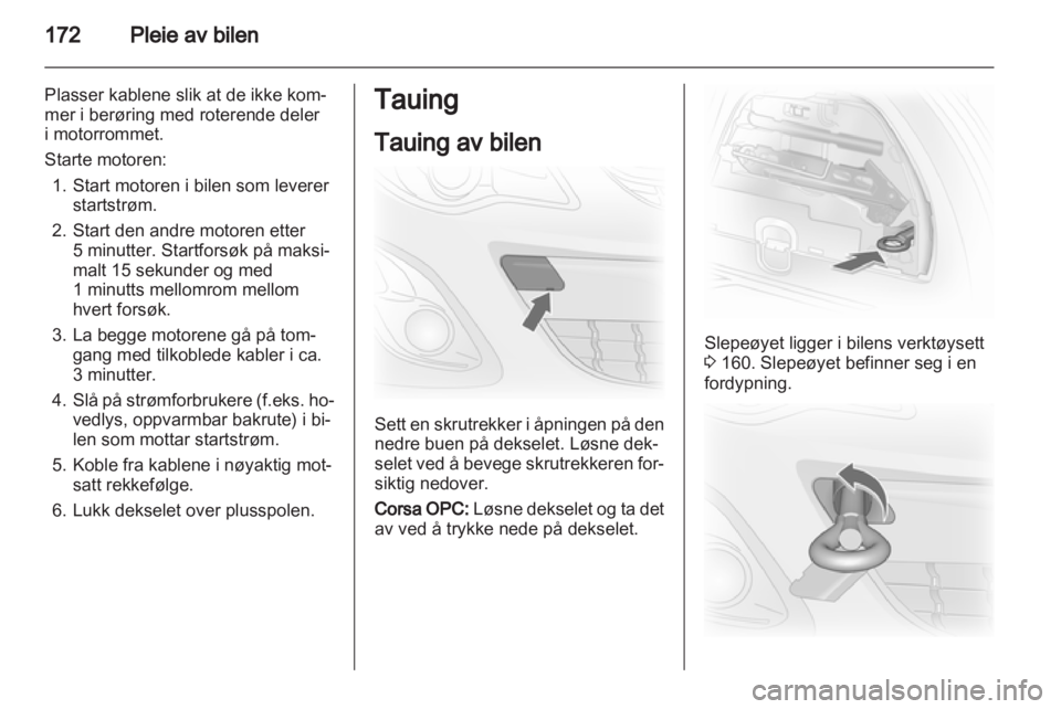 OPEL CORSA 2012  Instruksjonsbok 