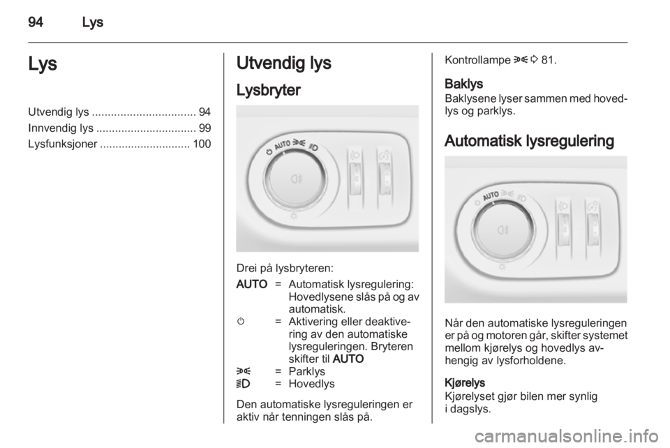 OPEL CORSA 2012  Instruksjonsbok 