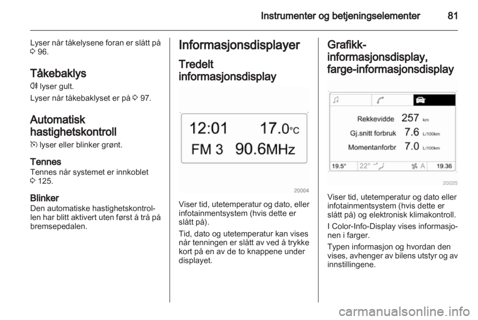 OPEL CORSA 2012.5  Instruksjonsbok 
