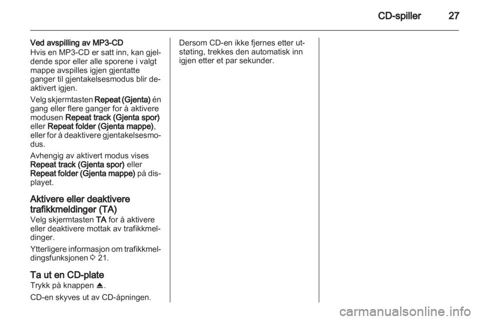 OPEL CORSA 2013  Brukerhåndbok for infotainmentsystem 
