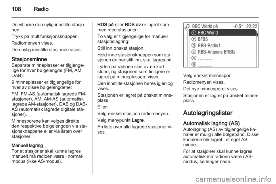 OPEL CORSA 2013.5  Brukerhåndbok for infotainmentsystem 