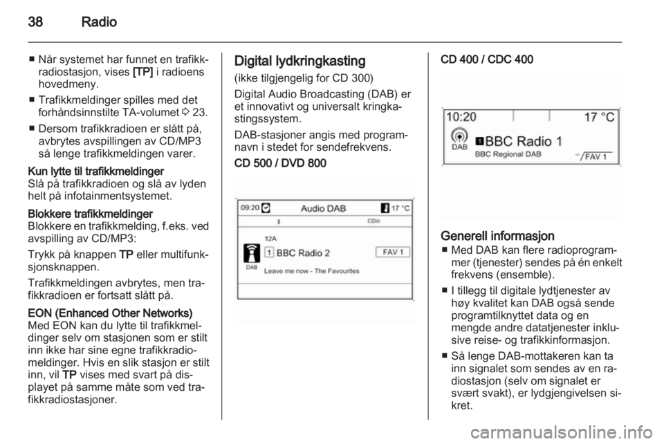 OPEL INSIGNIA 2010.5  Brukerhåndbok for infotainmentsystem 