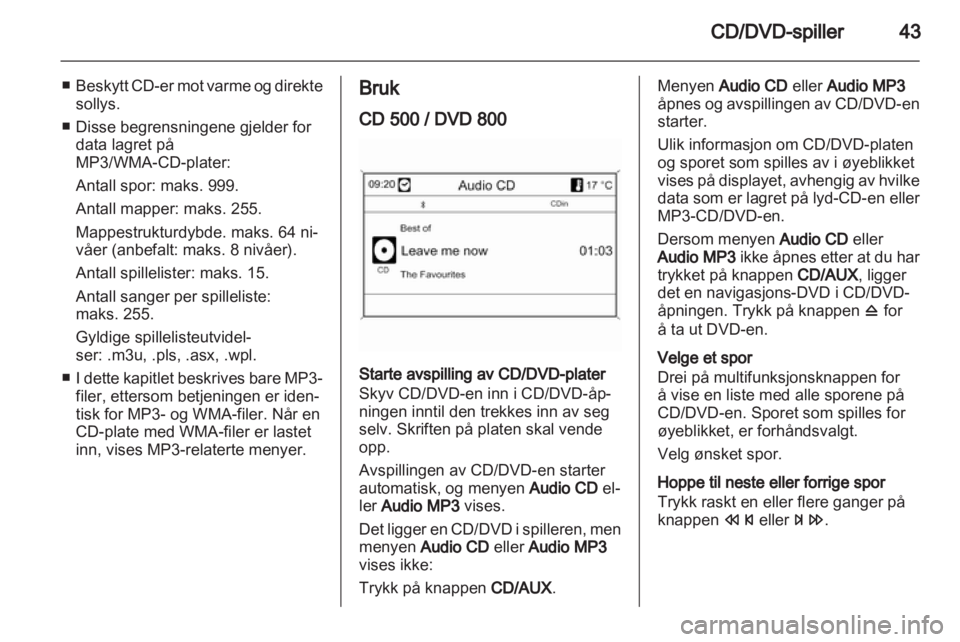 OPEL INSIGNIA 2010.5  Brukerhåndbok for infotainmentsystem 