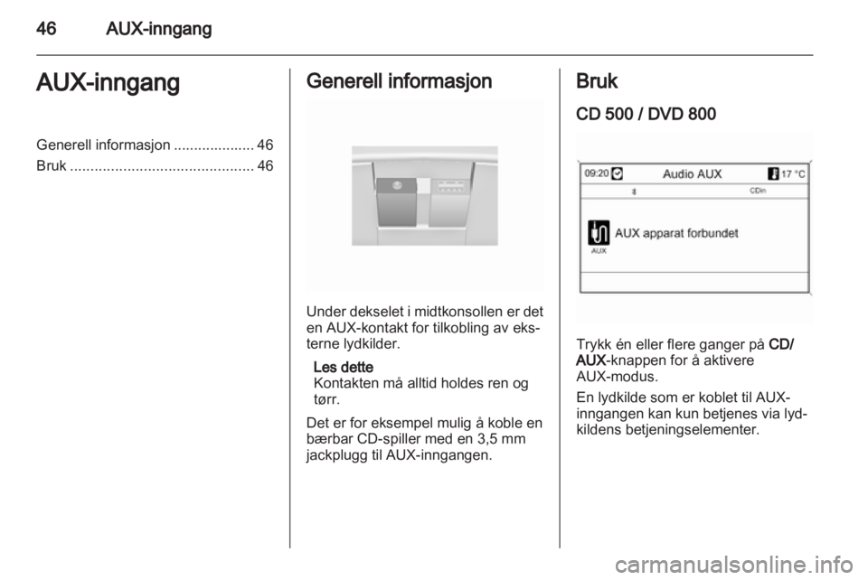 OPEL INSIGNIA 2011  Brukerhåndbok for infotainmentsystem 