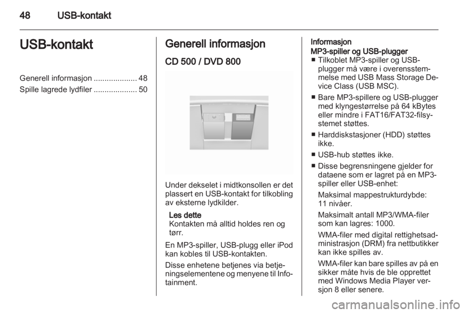 OPEL INSIGNIA 2011  Brukerhåndbok for infotainmentsystem 