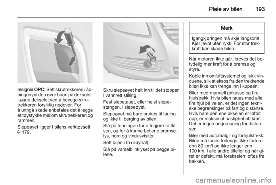 OPEL INSIGNIA 2011  Instruksjonsbok 
