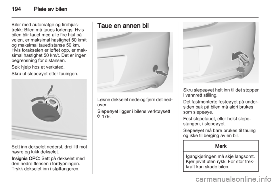 OPEL INSIGNIA 2011  Instruksjonsbok 