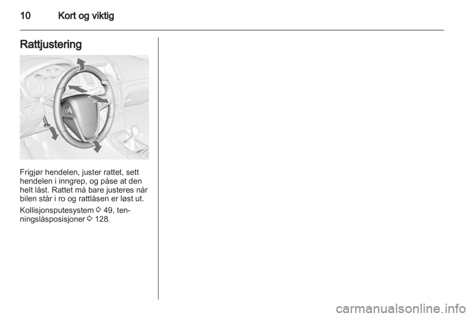 OPEL INSIGNIA 2011  Instruksjonsbok 