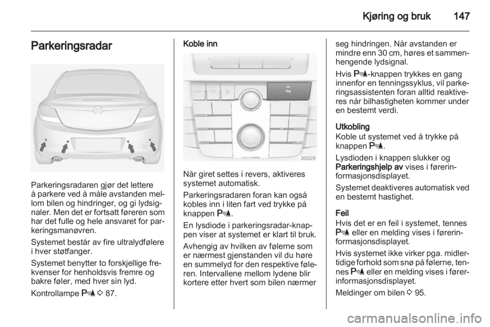 OPEL INSIGNIA 2012  Instruksjonsbok 