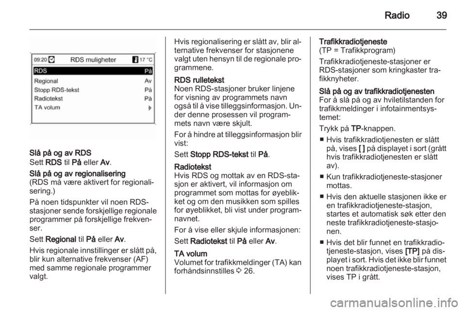 OPEL INSIGNIA 2012.5  Brukerhåndbok for infotainmentsystem 