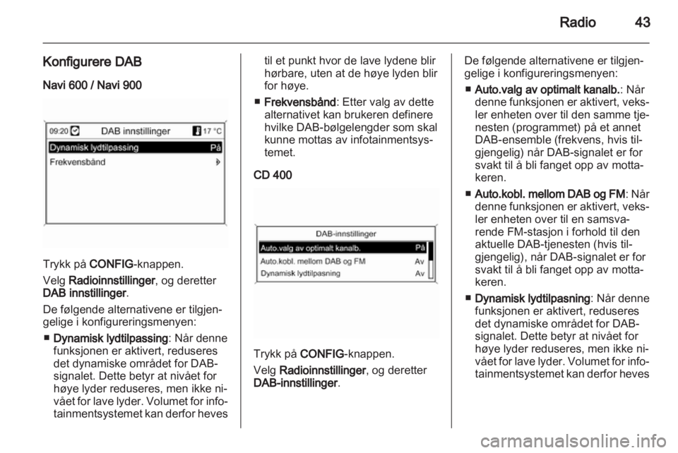 OPEL INSIGNIA 2012.5  Brukerhåndbok for infotainmentsystem 