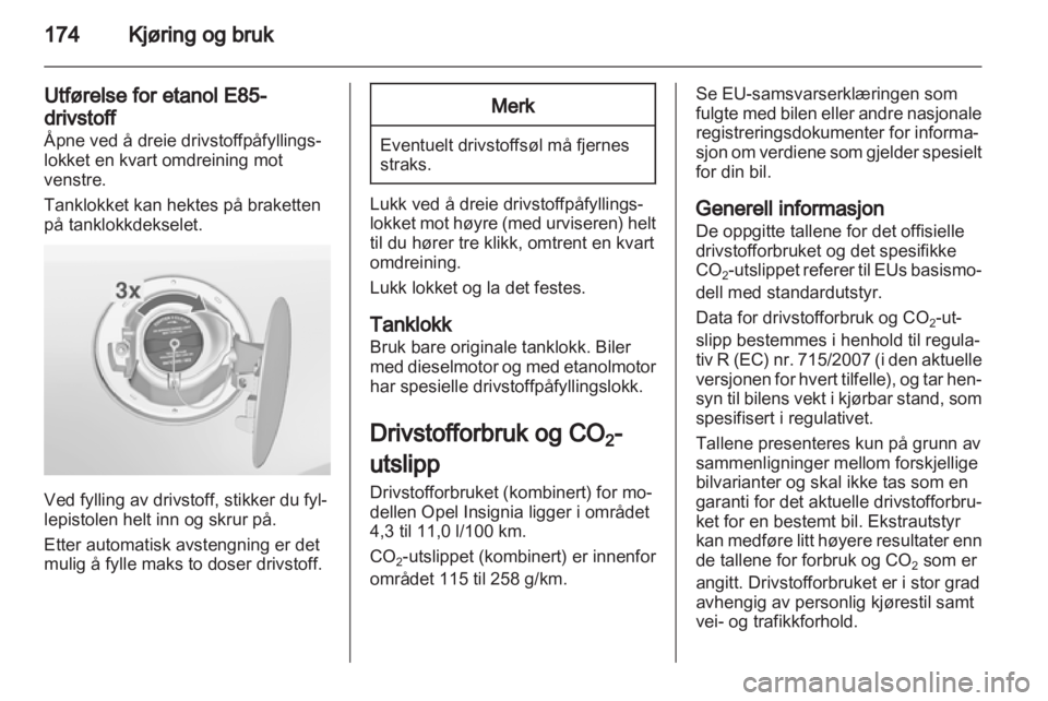 OPEL INSIGNIA 2012.5  Instruksjonsbok 