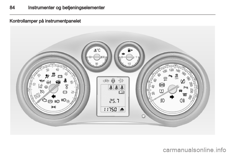 OPEL INSIGNIA 2012.5  Instruksjonsbok 