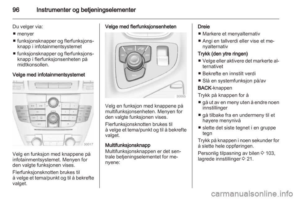 OPEL INSIGNIA 2012.5  Instruksjonsbok 