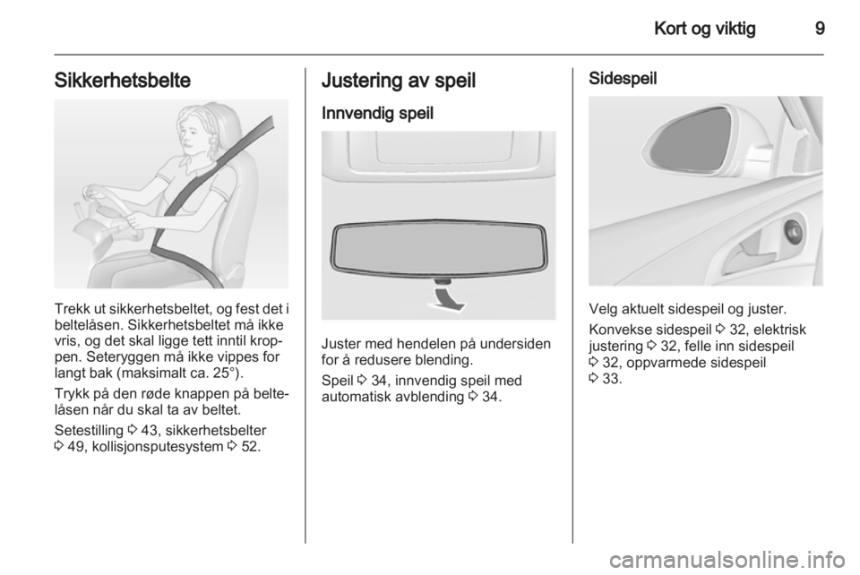 OPEL INSIGNIA 2013  Instruksjonsbok 