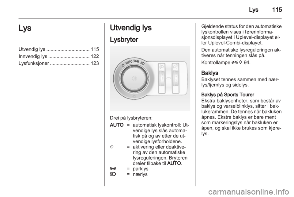 OPEL INSIGNIA 2013  Instruksjonsbok 