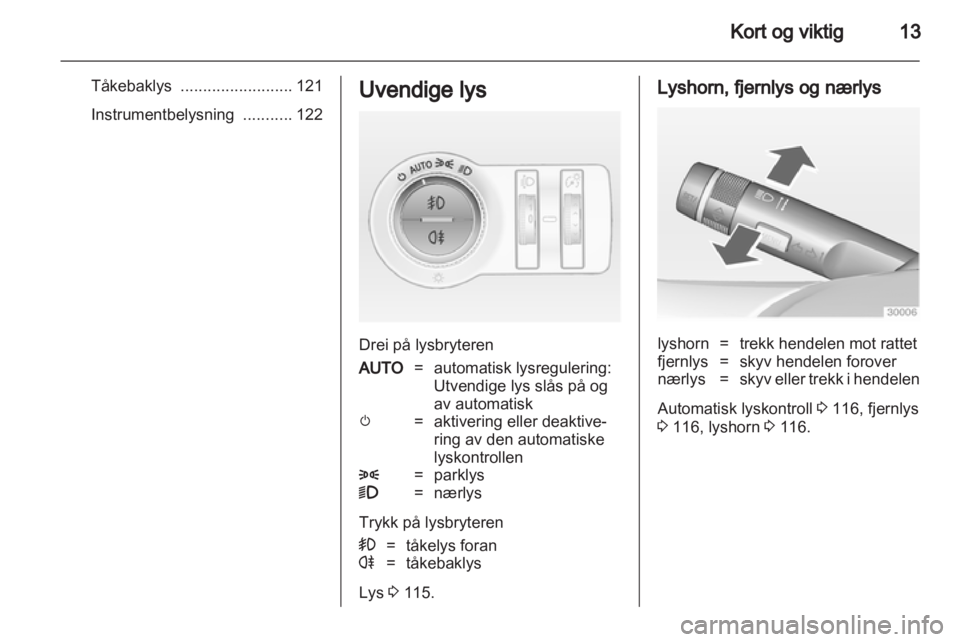 OPEL INSIGNIA 2013  Instruksjonsbok 