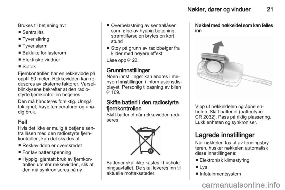 OPEL INSIGNIA 2013  Instruksjonsbok 