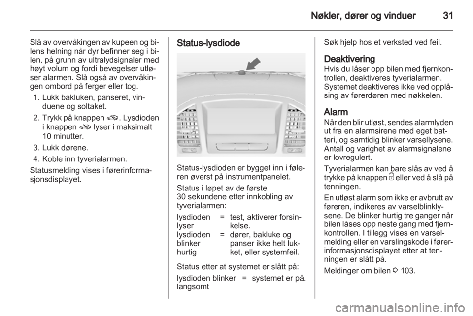 OPEL INSIGNIA 2013  Instruksjonsbok 