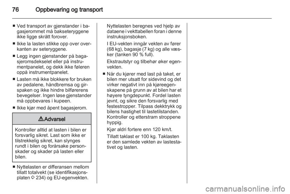 OPEL INSIGNIA 2013  Instruksjonsbok 