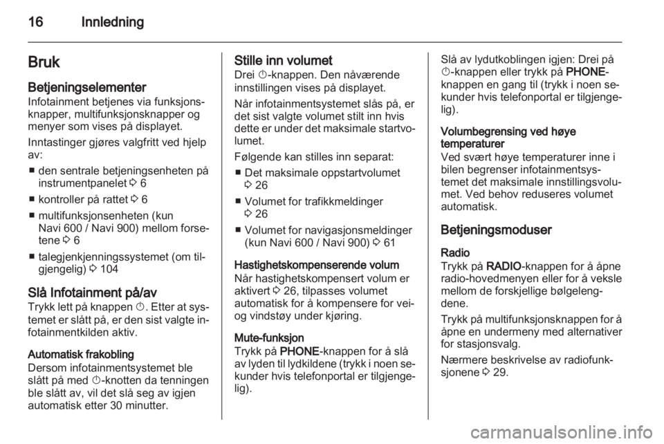 OPEL INSIGNIA 2013.5  Brukerhåndbok for infotainmentsystem 