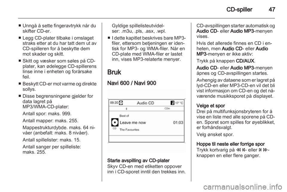OPEL INSIGNIA 2013.5  Brukerhåndbok for infotainmentsystem 