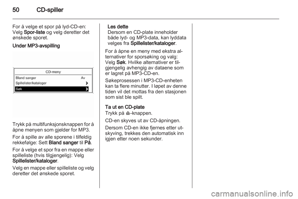 OPEL INSIGNIA 2013.5  Brukerhåndbok for infotainmentsystem 