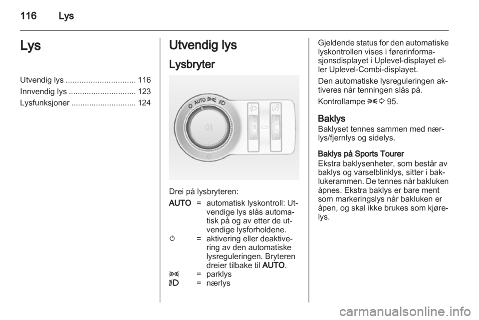 OPEL INSIGNIA 2013.5  Instruksjonsbok 