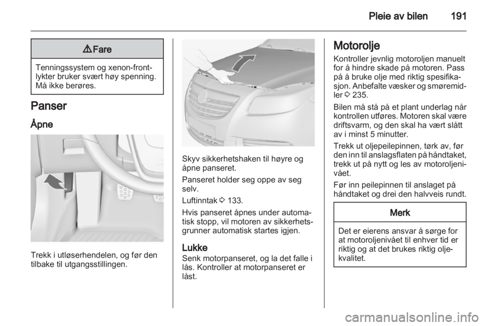 OPEL INSIGNIA 2013.5  Instruksjonsbok 