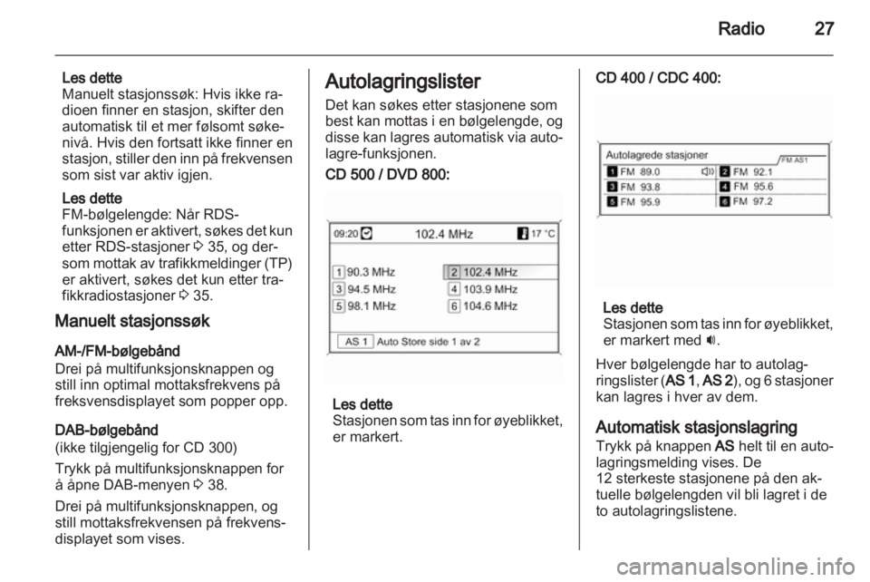 OPEL MERIVA 2011  Brukerhåndbok for infotainmentsystem 