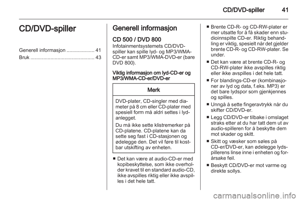 OPEL MERIVA 2011  Brukerhåndbok for infotainmentsystem 