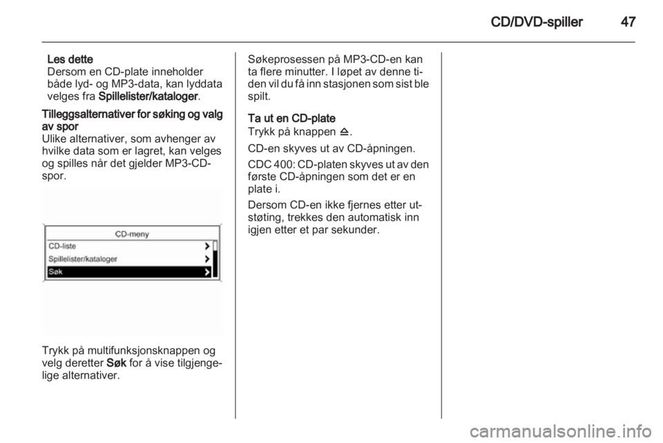 OPEL MERIVA 2011  Brukerhåndbok for infotainmentsystem 