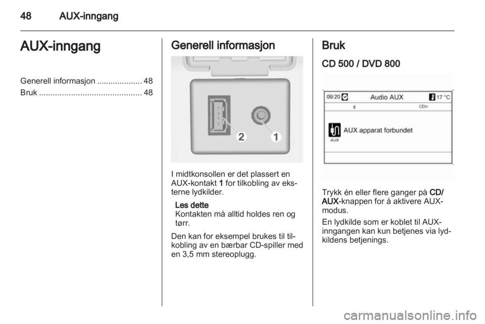 OPEL MERIVA 2011  Brukerhåndbok for infotainmentsystem 