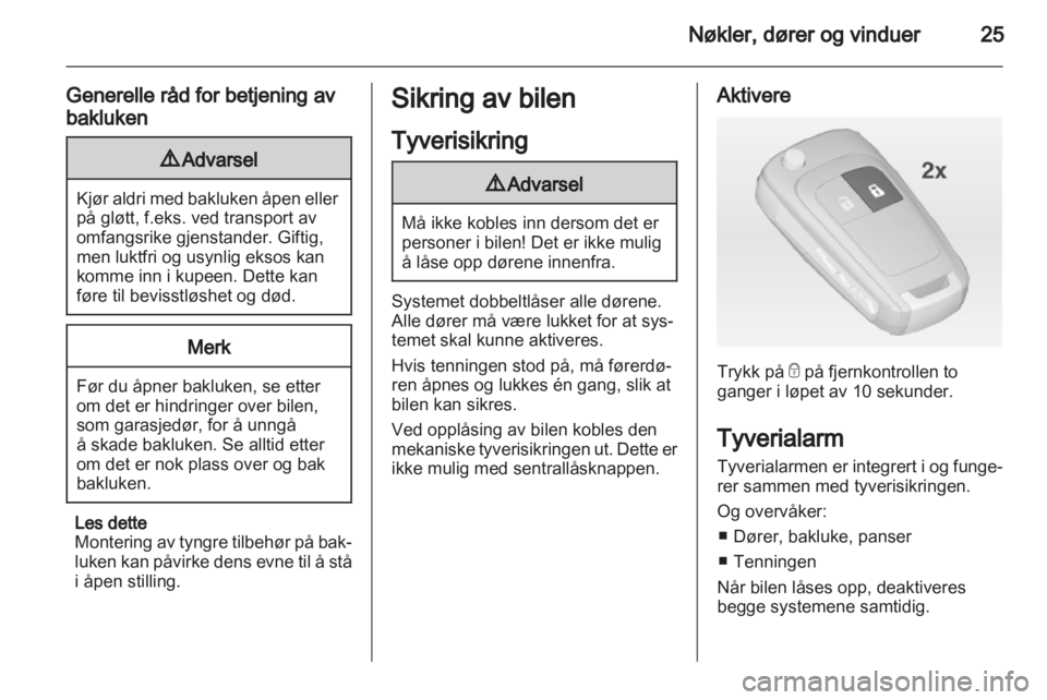 OPEL MERIVA 2011  Instruksjonsbok 